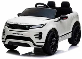 Carro elétrico para crianças 12V Range Rover Evoque pneus borracha e assento pele sintetica Branco