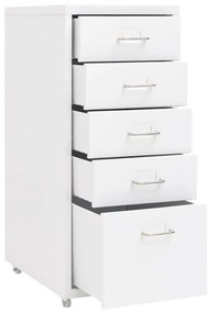 Arquivador móvel 28x41x69 cm metal branco