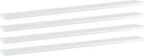 vidaXL Prateleiras para estante 4pcs 100x10x1,5cm contraplacado branco