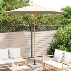 Parasol de Jardim Creme Branco 270x260 cm Bambu