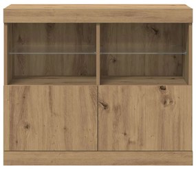 Buffet com Luzes LED Carvalho Artesanal 81x37x67 cm