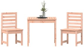 3 pcs conjunto de bistrô para jardim madeira de douglas maciça