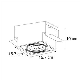 Foco de encastrar AR111 branco orientável trimless - ONEON Moderno