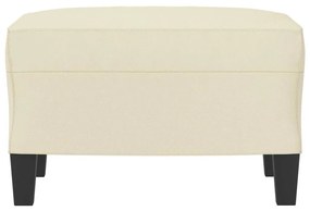 Apoio de pés 60x50x41 cm couro artificial cor creme