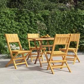 Cadeiras de jardim dobráveis 4 pcs 47x61x90 cm teca maciça