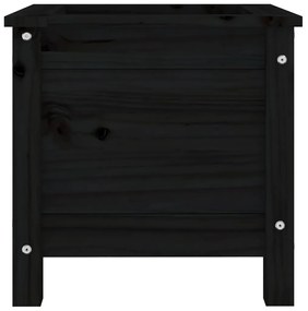 Vaso/floreira de jardim 40x40x39 cm pinho maciço preto
