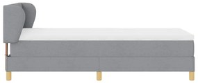 Cama Box com Colchão vidaXL Cinza Claro 100x200 cm Têxtil