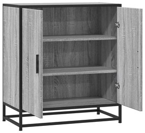Aparador 68x35x76 cm deriv. de madeira/metal cinzento sonoma