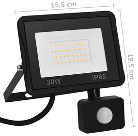 Projetor c/ iluminação LED e sensor 30 W branco frio