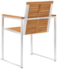 Cadeiras de jardim 8 pcs c/ almofadões madeira de acácia maciça
