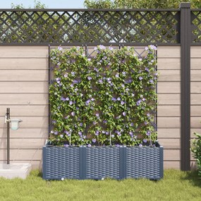 Jardineiras vidaXL com Sistema de Irrigação 3 pcs Cinza
