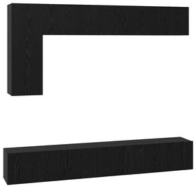 Conjunto de móvel de TV 6 pcs Carvalho preto 30.5 x 30 x 90 cm