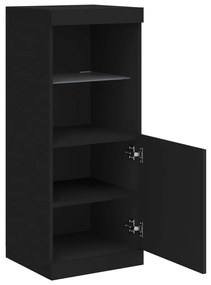 Aparador com luzes LED 41x37x100 cm preto
