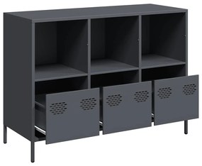 Aparador 101,5x39x73,5 cm aço laminado a frio antracite