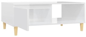Mesa de centro 90x60x35cm derivados de madeira branco brilhante