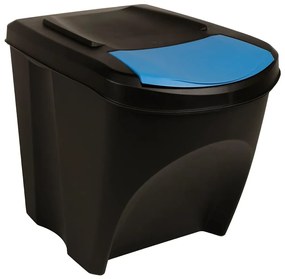 Caixotes do lixo empilháveis 3 pcs 75 L antracite