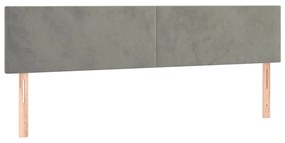 Cama boxspring com colchão 120x190 cm veludo cinzento-claro