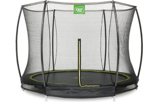 Trampolim de solo Silhouette ø244 cm com rede de segurança - preto