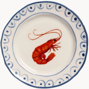 Pratos de sobremesa pintados à mão Sirène, conjunto de 2