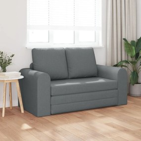 Sofá-camas 2 em 1 Cinza Escuro 148x71x83 cm Tecido