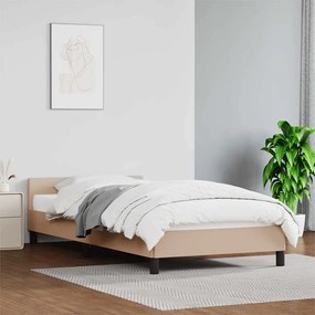 Estrutura cama c/ cabeceira sem colchão 90x200 cm cappuccino