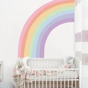 Autocolante de parede para quarto de criança - Arco-íris colorido