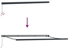 Toldo Retrátil Manual vidaXL Branco 500x300 cm, Tecido de Substituição