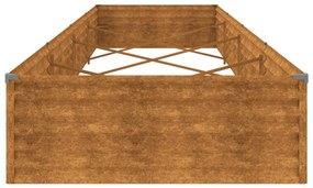 Canteiro elevado de jardim 387x100x36 cm aço corten