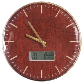 Relógio de parede castanho dourado ø 43 cm BRUGG Beliani