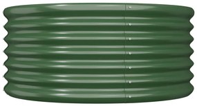 Vaso/floreira de jardim aço revestido a pó 80x80x36 cm verde