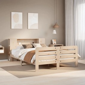 Cama sem colchão 140x190 cm madeira de pinho maciça
