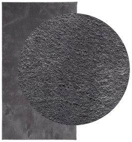 Tapete pelo curto macio e lavável HUARTE 80x150 cm antracite