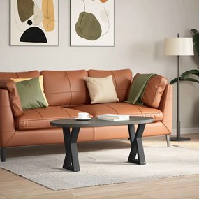 Pés para mesa de centro 2 peças preto 28x(42-43,3) cm aço