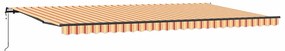Tenda Retrátil Automática Amarela e Laranja 600x350 cm