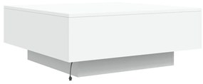 Mesa de centro com luzes LED 80x80x31cm branco