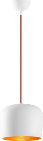 Candeeiro Dodo – Branco e Vermelho – 22 x 22 cm