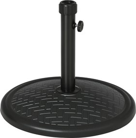 Outsunny Base para Guarda sol de Cimento Suporte para Chapéu de Sol de 14 kg para Mastros de Ø32-38 mm Ø46x34 cm Preto | Aosom Portugal