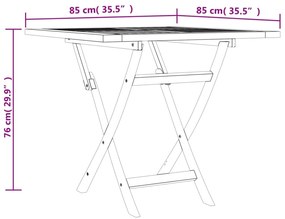 5 pcs conjunto de jantar p/ jardim madeira de teca maciça