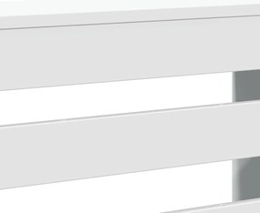 Cobertura de radiador 175x20x82 cm derivados de madeira branco