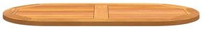 Tampo de Mesa 100x50x2.2 cm Oval de Madeira Maciça de Acácia
