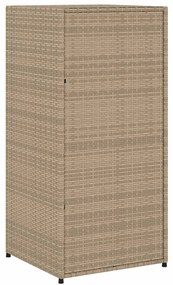Armário de arrumação para jardim 55x55x111 cm vime PE bege