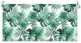 Almofada para Banco de Jardim vidaXL com Estampa de Folhas, 100x50x4 c