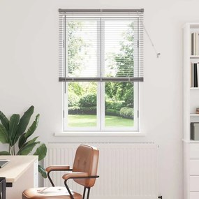 vidaXL Persiana de Janela com cortinas Manual Prata 85 x 175 cm Alumínio