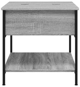 Mesa de centro 70x50x50 cm deriv. madeira/metal cinzento sonoma