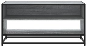 Móvel TV 91x40x46 cm derivados madeira/metal cinzento sonoma