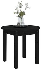 Mesa de centro Ø 45x40 cm madeira de pinho maciça preto
