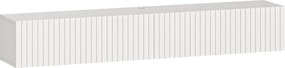 HOMCOM Móvel de TV suspenso 140cm, móvel para TV até 182,88 cm, 2 portas basculantes, 140x25x22cm, branco | Aosom Portugal