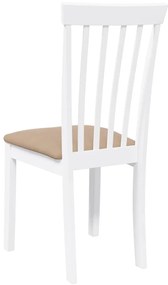 Cadeiras de jantar com almofadões 2 pcs madeira maciça branco