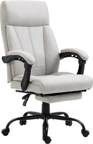 Vinsetto Cadeira de Massagem para Escritório/Cadeira para Computador, Aquecimento Lombar, Função de Inclinação, Cinza claro | Aosom Portugal