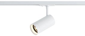 Foco moderno branco para sistema de calhas de iluminação monofásico, incluindo LED rotativo e inclinável - Iconic Zoom Moderno